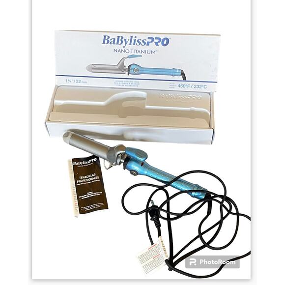 BaBylissPRO Nano Titanium Spring Curling Iron 1 1/4” 32mm - Picture 1 of 10